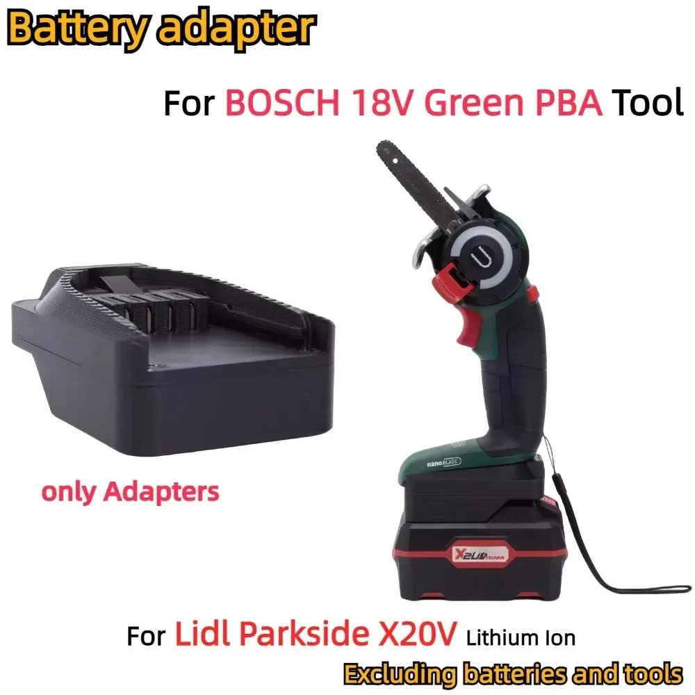 Power Tools Green Color - Adapter/Converter for Lidl Parkside X20V TEAM