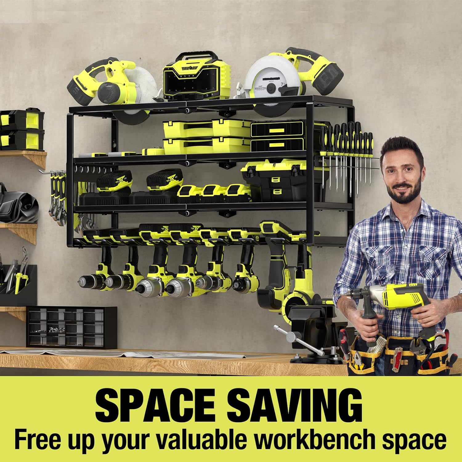 4 Layer Wall Mount Power Tool  - Power Tools Holder recensione e prezzo