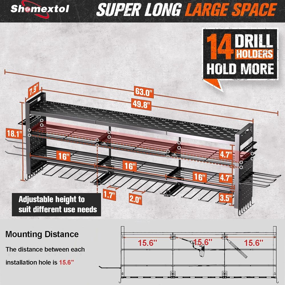 Large Power Tool Organizer Wal - Power Tools Holder recensione e prezzo