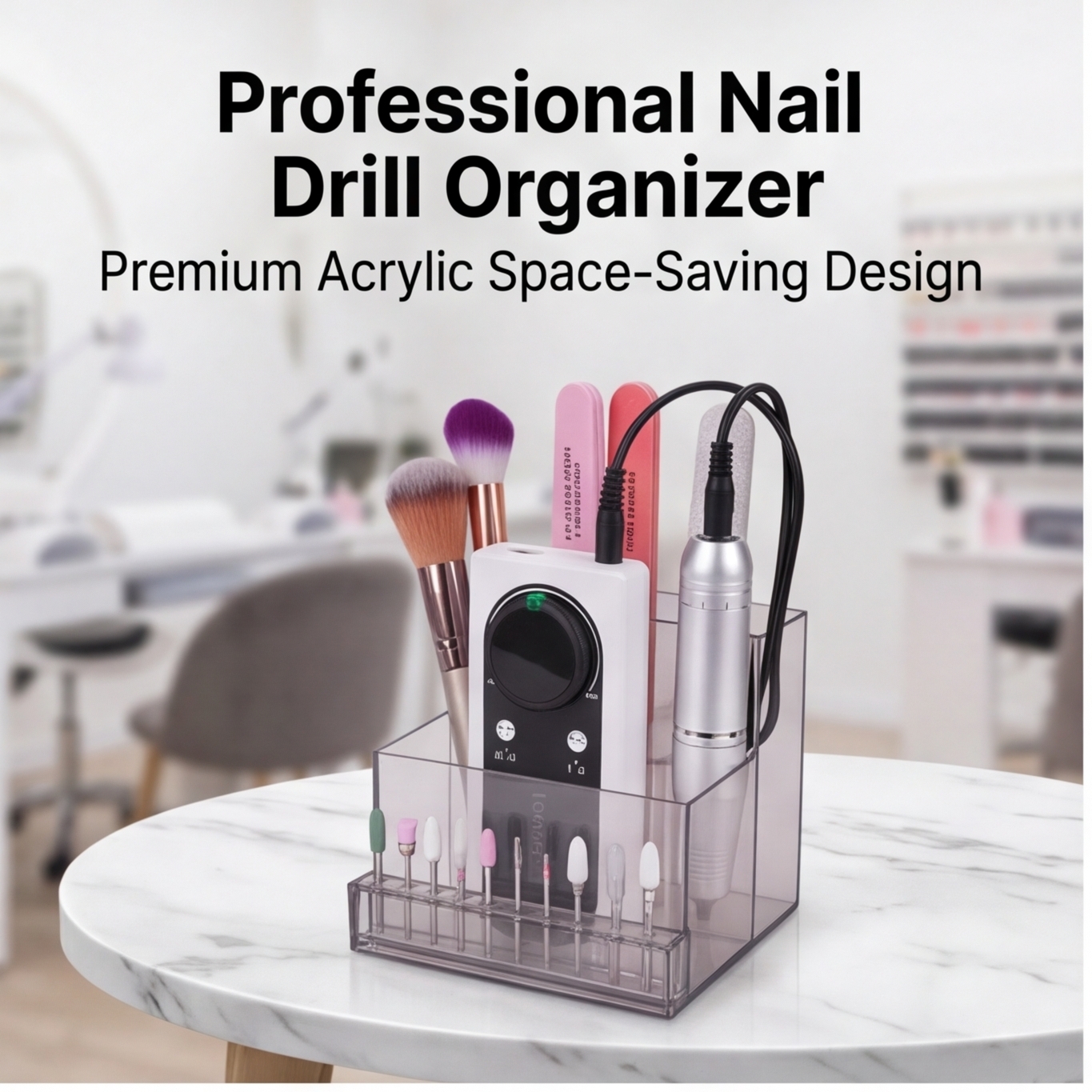 Clear Acrylic Nail Display Box - Power Tools Holder recensione e prezzo