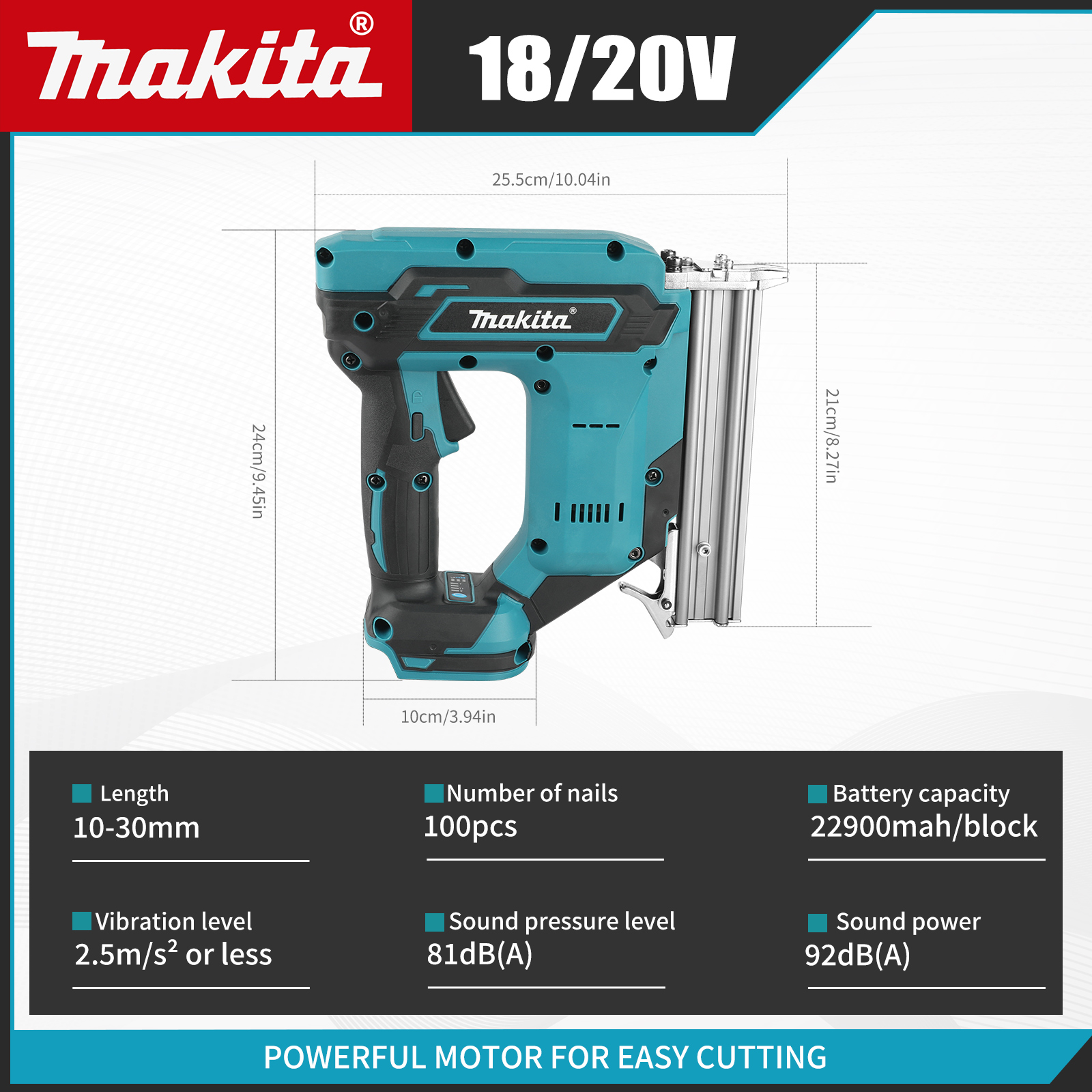 Makita Cordless Nail Gun:10-30 - Staple Gun Electric recensione e prezzo