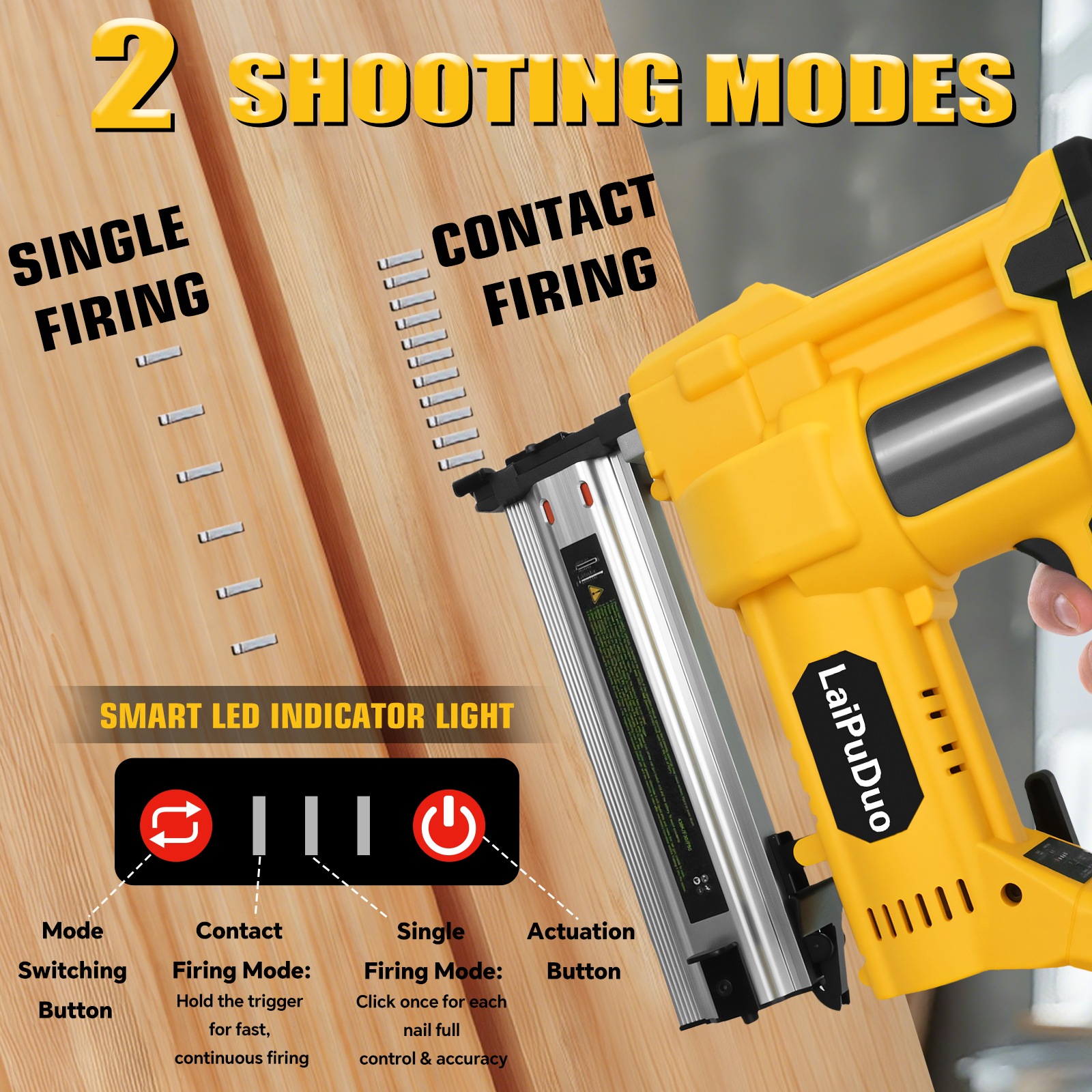 Brushless Brad Nailer 0-50mm 2 - Staple Gun Electric recensione e prezzo