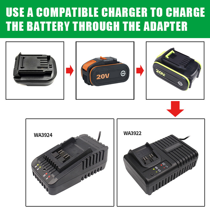Battery Adapter Converter for  - Power Tools Green Color recensione e prezzo