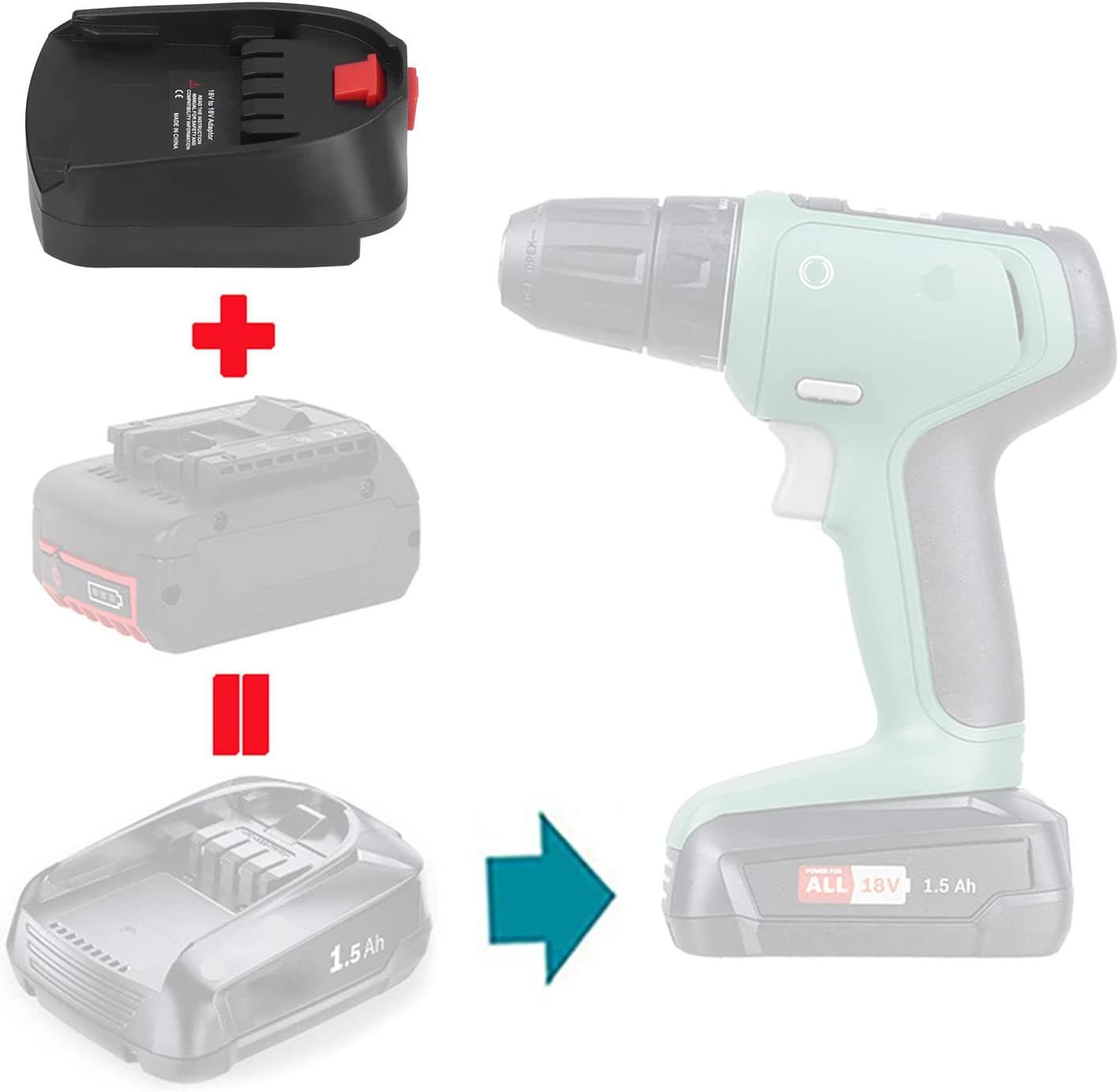 Battery Adapter Use For Bosch  - Power Tools Green Color recensione e prezzo