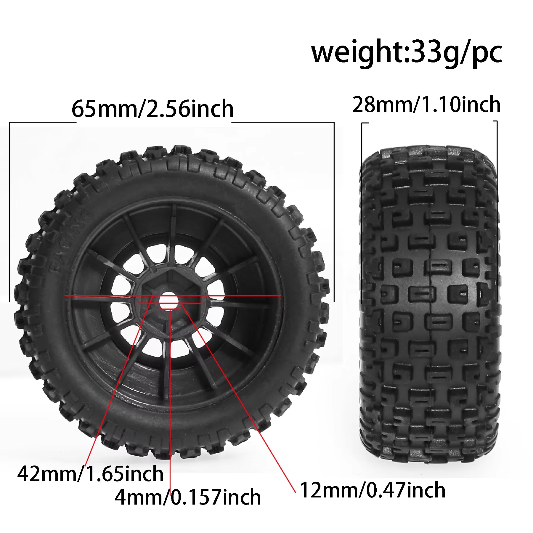 Rc 4 65mm rubber tires Tyre 12 - Impact Driver Cordless recensione e prezzo