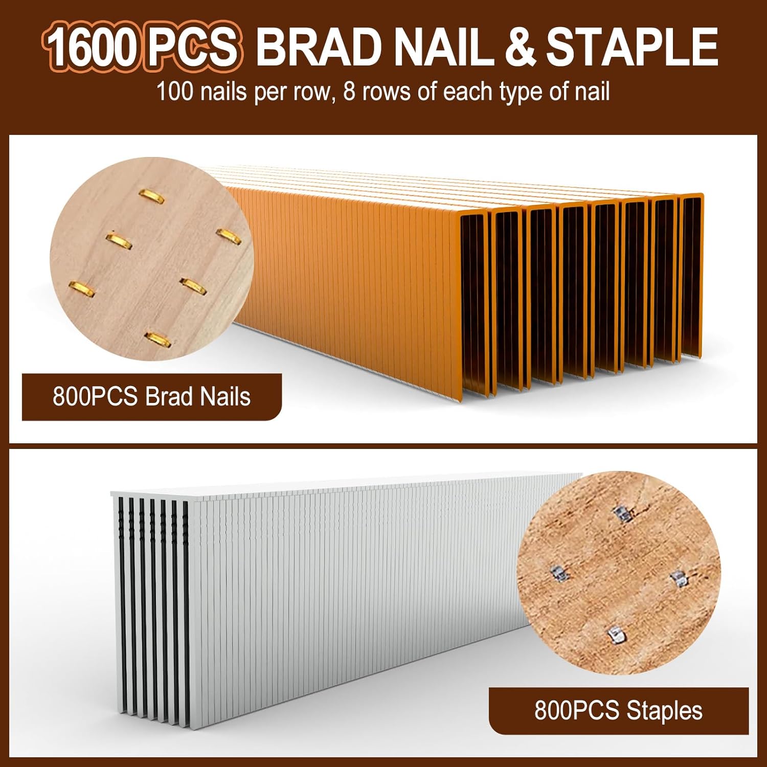 1600pcs/box F32 Brad Nails 425 - Staple Gun Electric recensione e prezzo