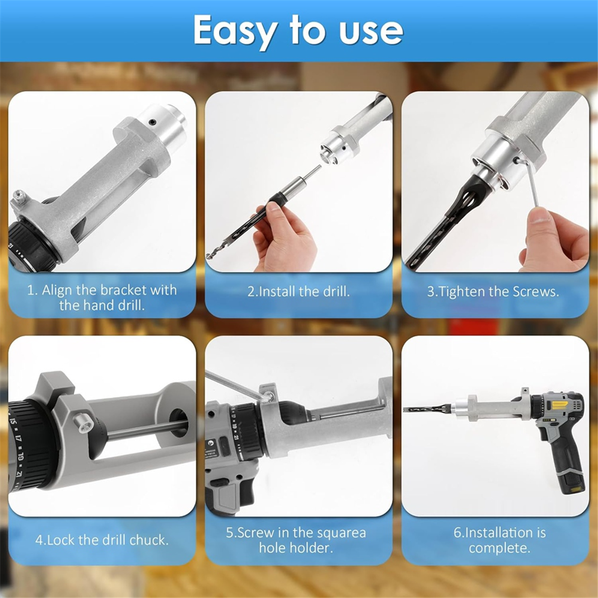 ABNJ Square Hole Drill Bit Ada - Power Tools Holder recensione e prezzo