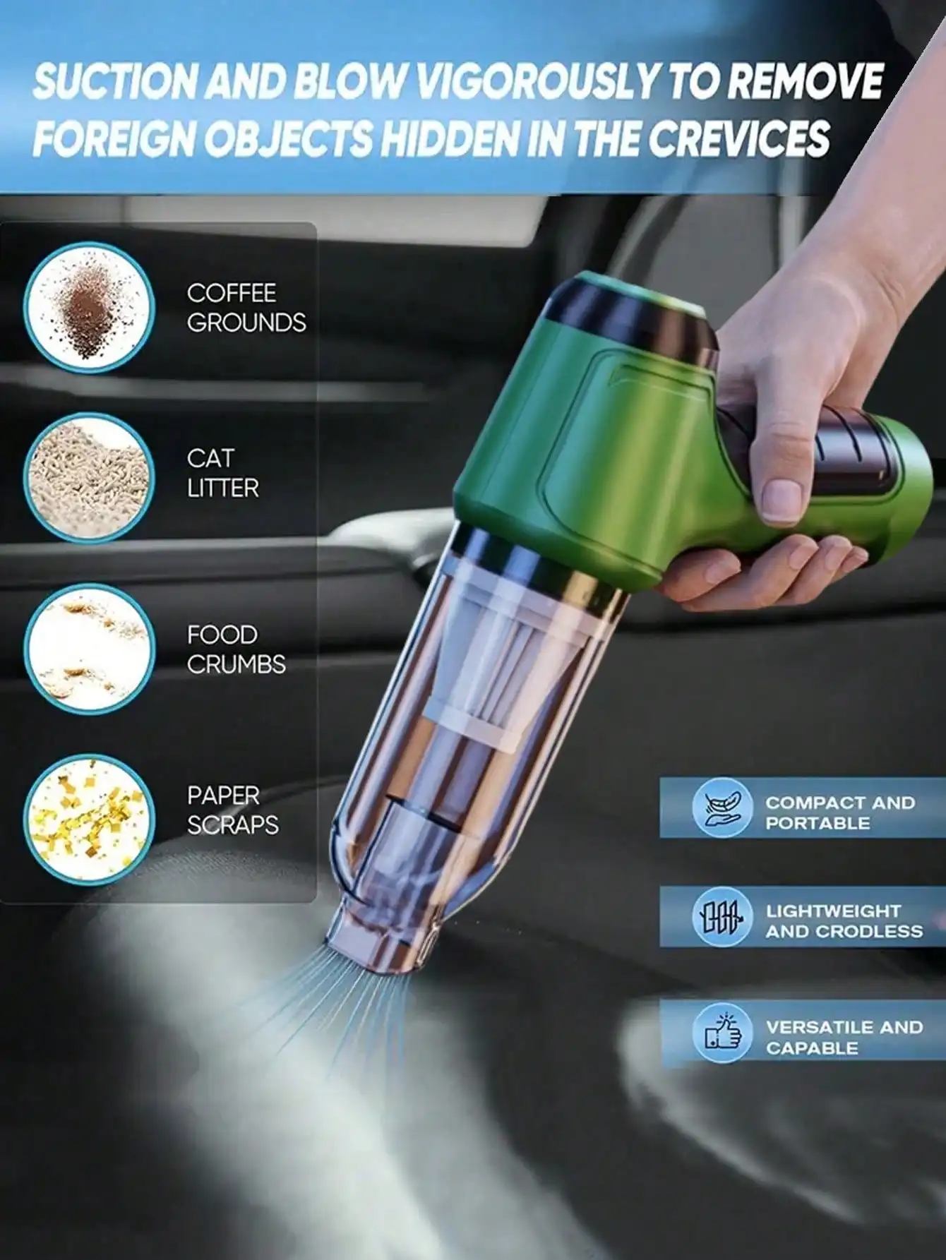 Portable Wireless Vacuum Clean - Vacuum Cleaner Power Tools recensione e prezzo